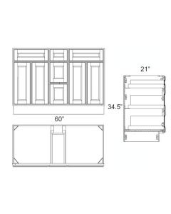 Legacy White Shaker : WS-VSDB60